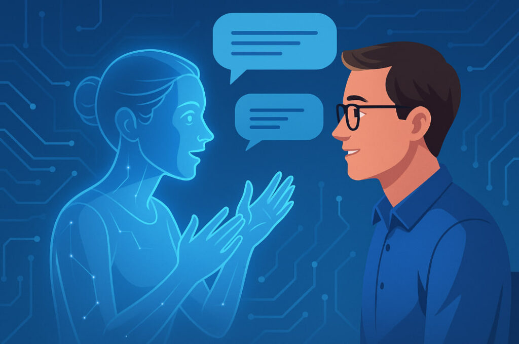 Ai komunikasi 2025 Dengan jaringan 6G dan kemampuan real-time translation, manusia akhirnya bisa berkomunikasi tanpa batas.Inilah era di mana teknologi tidak lagi memisahkan tapi menyatukan seluruh umat manusia.