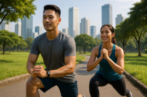 Ilustrasi gaya hidup sehat 2025