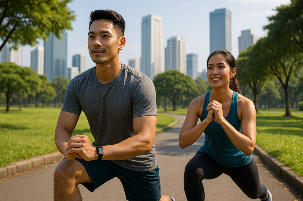 Ilustrasi gaya hidup sehat 2025